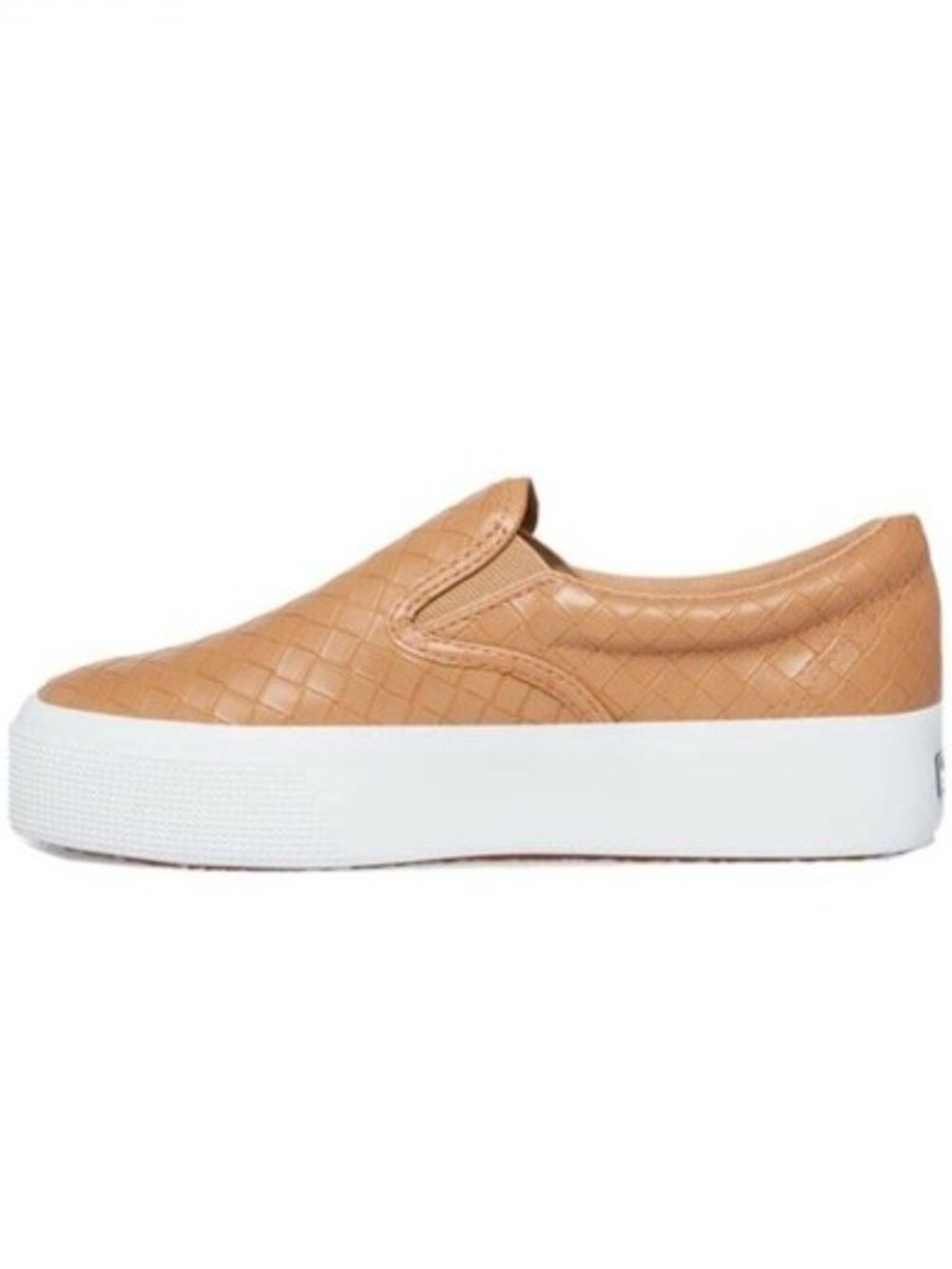 Superga Women’s 2306 Slip -On Woven Faux Leather Beige